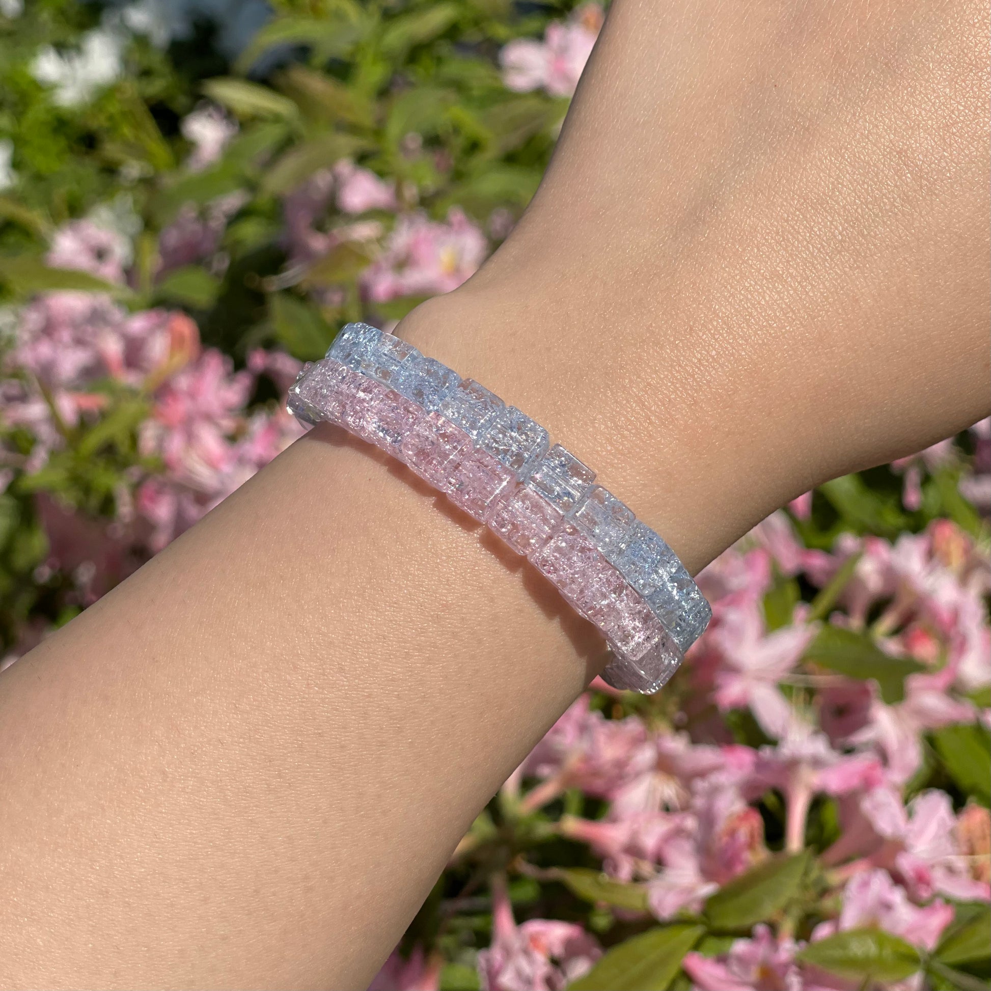 Pink ice bracelet deals