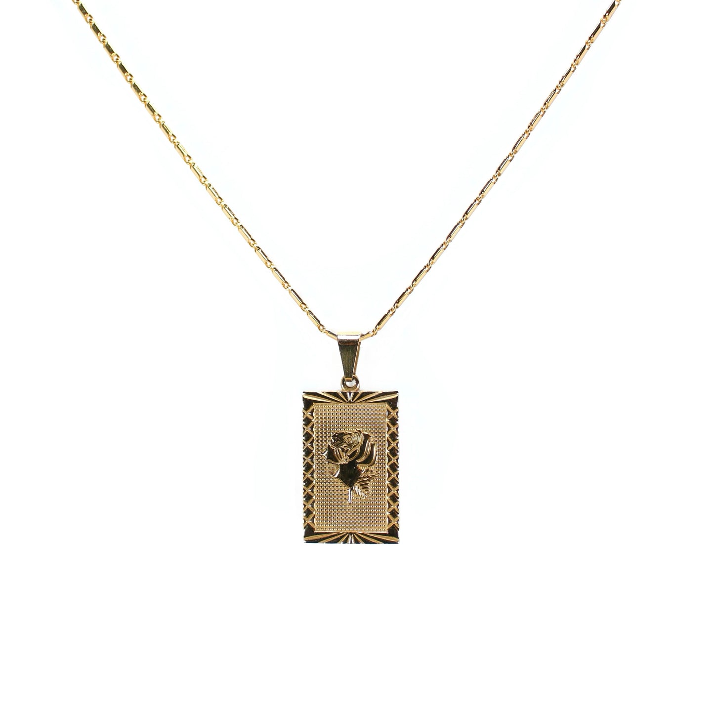 Rose Tag Necklace